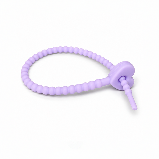 Pulsera Cordón Neopreno Corazon Lila