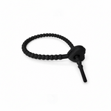 Pulsera Cordón Neopreno Corazon Negro