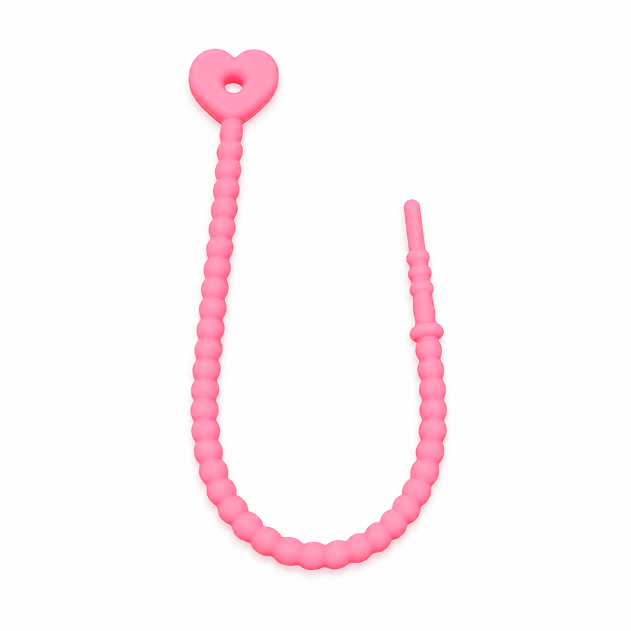 Pulsera Cordón Neopreno Corazon Rosado
