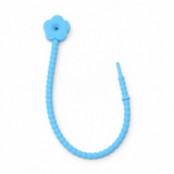 Pulsera Cordón Neopreno Flor Azul Cielo