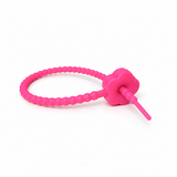 Pulsera Cordón Neopreno Flor Fucsia