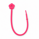 Pulsera Cordón Neopreno Flor Fucsia