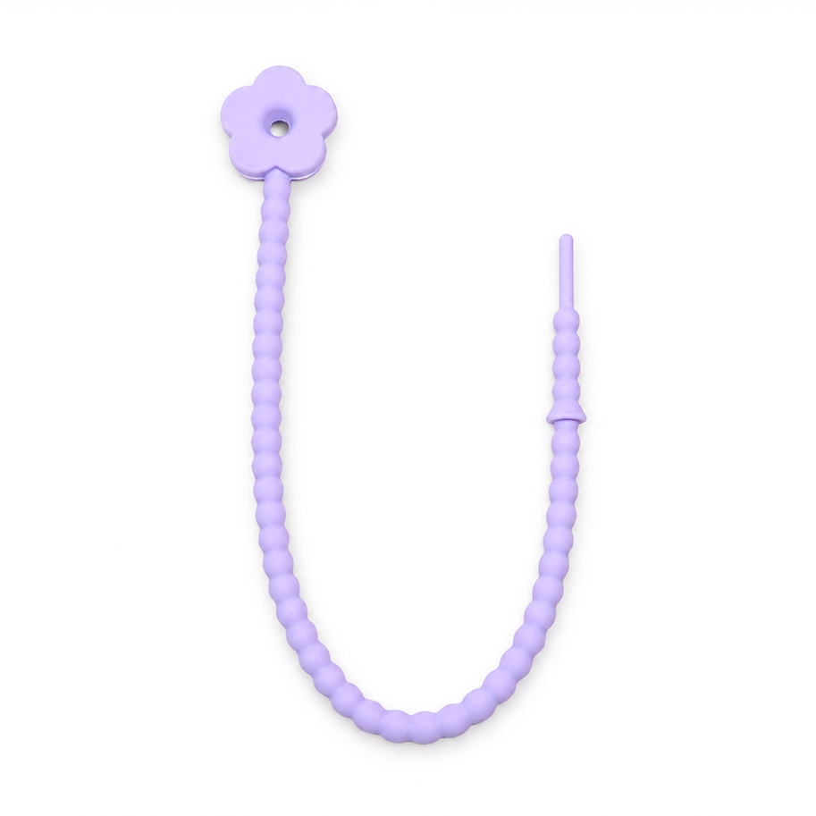 Pulsera Cordón Neopreno Flor Lila