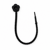 Pulsera Cordón Neopreno Flor Negro
