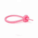 Pulsera Cordón Neopreno Flor Rosado