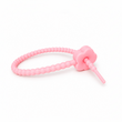 Pulsera Cordón Neopreno Flor Rosado Claro