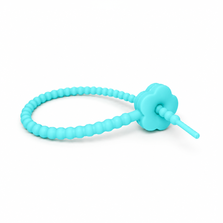 Pulsera Cordón Neopreno Flor Verde Menta