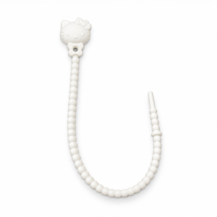 Pulsera Cordón Neopreno Hello Kitty Blanco