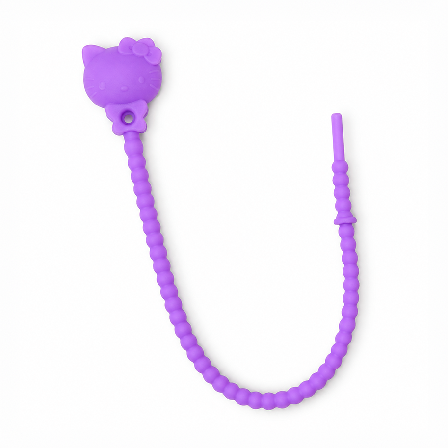 Pulsera Cordón Neopreno Hello Kitty Morado Neón