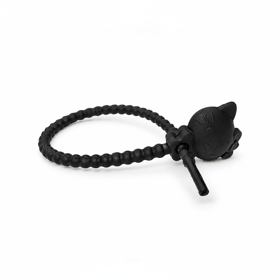 Pulsera Cordón Neopreno Hello Kitty Negro