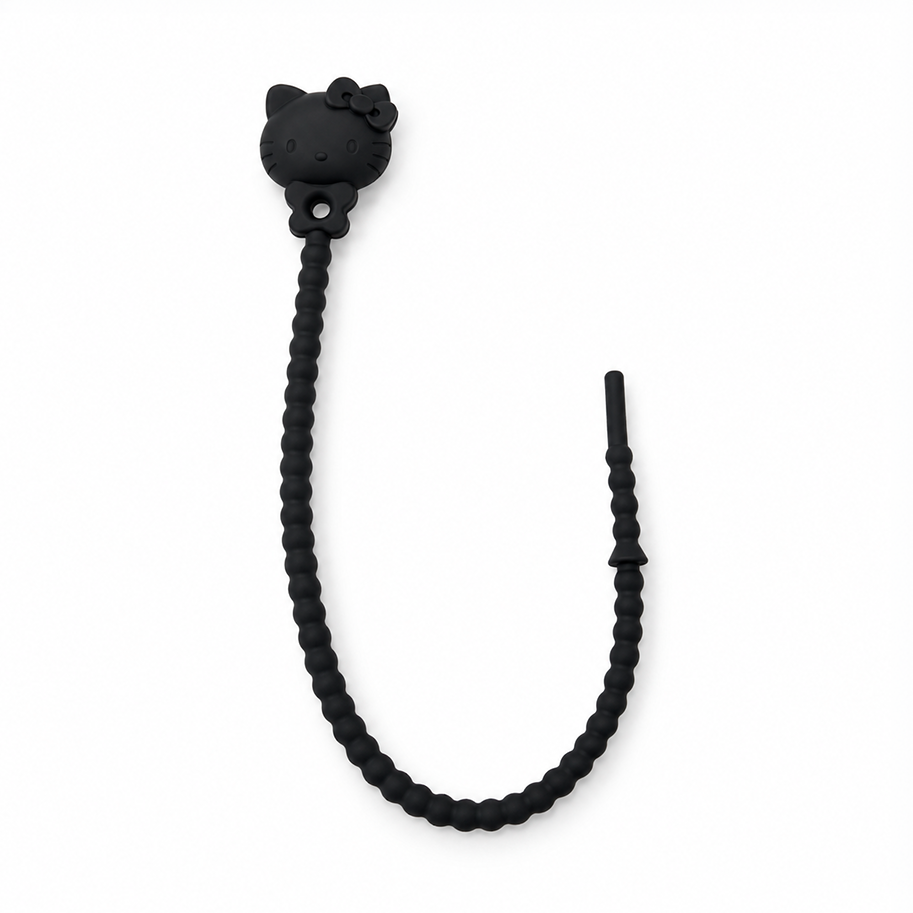 Pulsera Cordón Neopreno Hello Kitty Negro