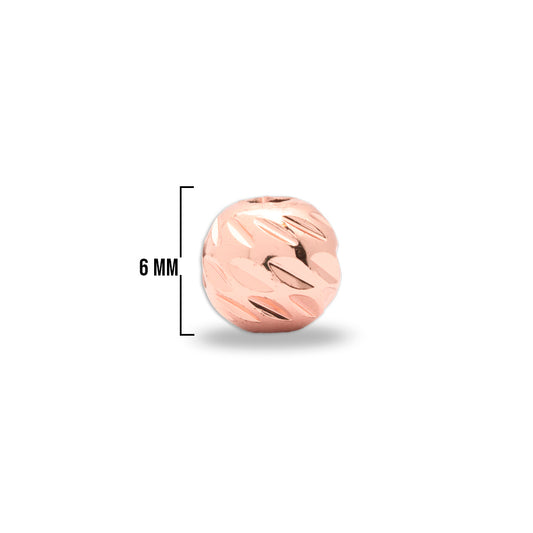 Balin Diamantado 6mm Rosado Rodinado