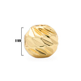 Balin Diamantado 8mm Dorado Rodinado