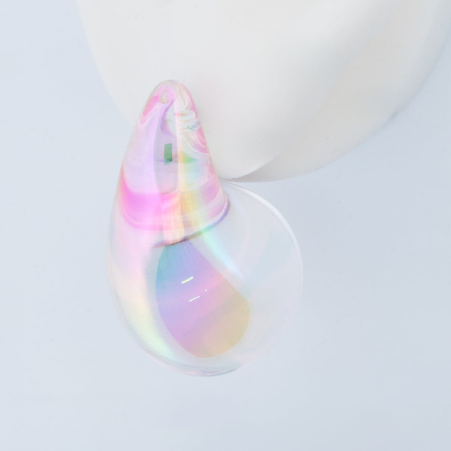 Topo Gota Rosado Transparente 3.0 Cm Linea Economica 84