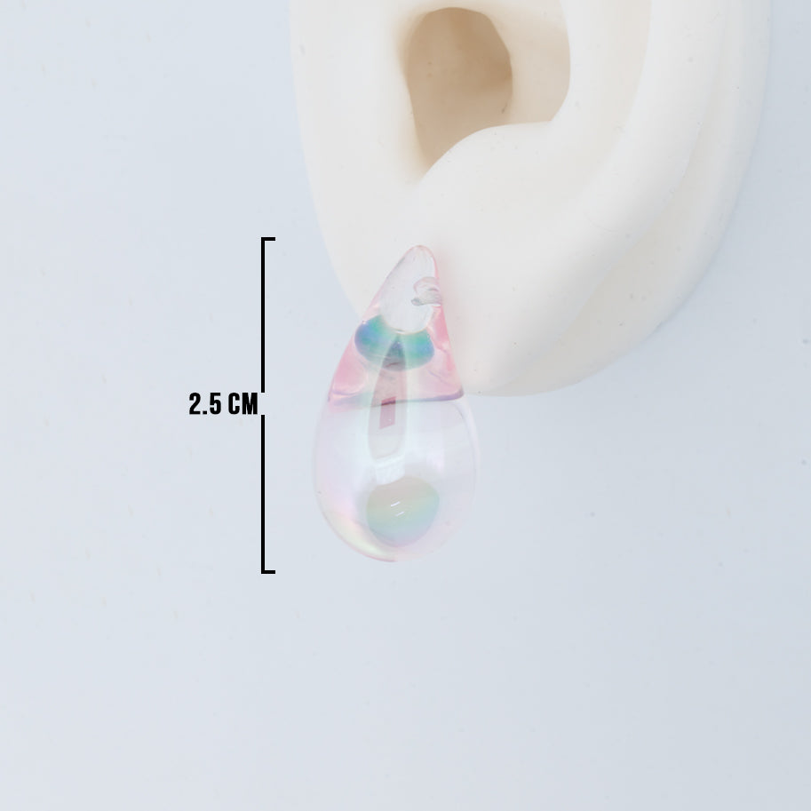 Topo Gota Rosado Transparente 2.5 Cm Linea Economica 86