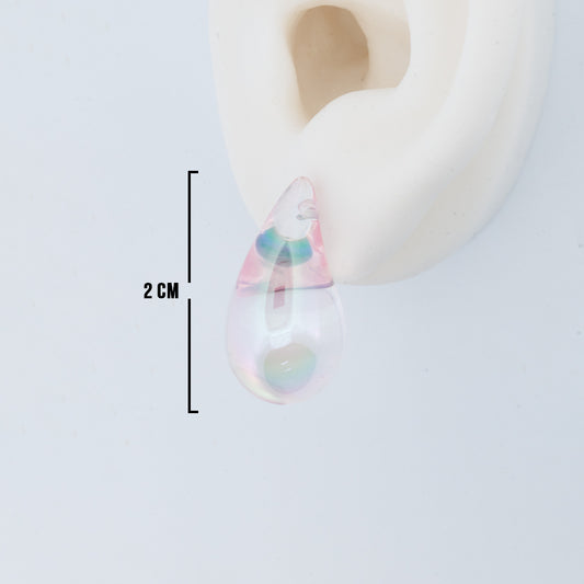 Topo Gota Rosado Transparente 2.0 Cm Linea Economica 87