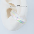 Ear Cuff Blanco Transparente 2.5 Cm Linea Economica 89
