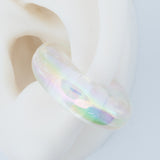 Ear Cuff Blanco Transparente 2.5 Cm Linea Economica 89
