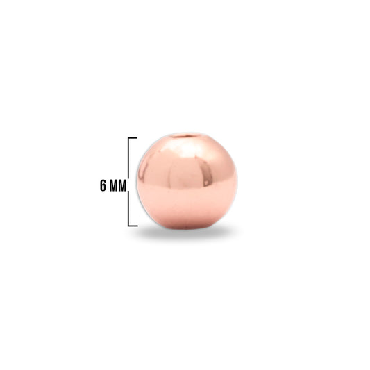 Balin Liso 6mm Rosado Rodinado