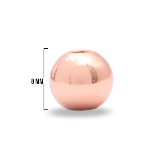 Balin Liso 8mm Rosado Rodinado