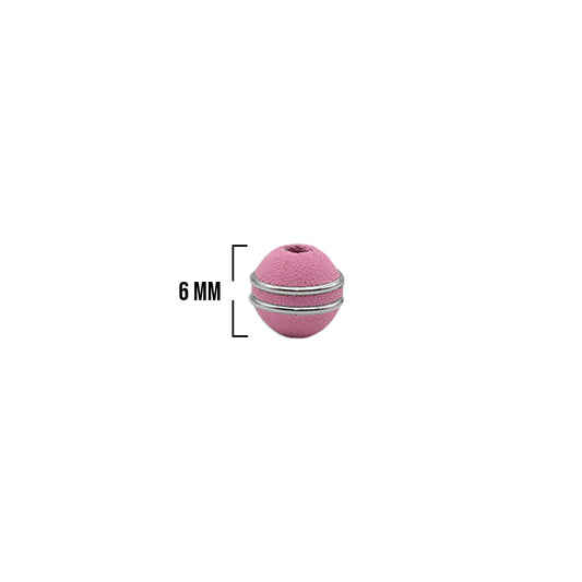 Bola Neopreno 2 Argollas Plateadas / Rosado