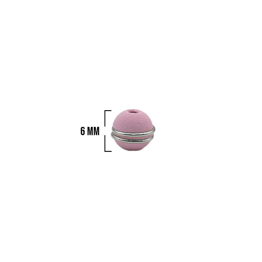 Bola Neopreno 2 Argollas Plateadas / Rosado Bebé