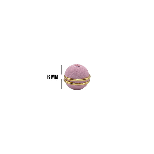Bola Neopreno 2 Argollas Doradas / Rosado Bebé