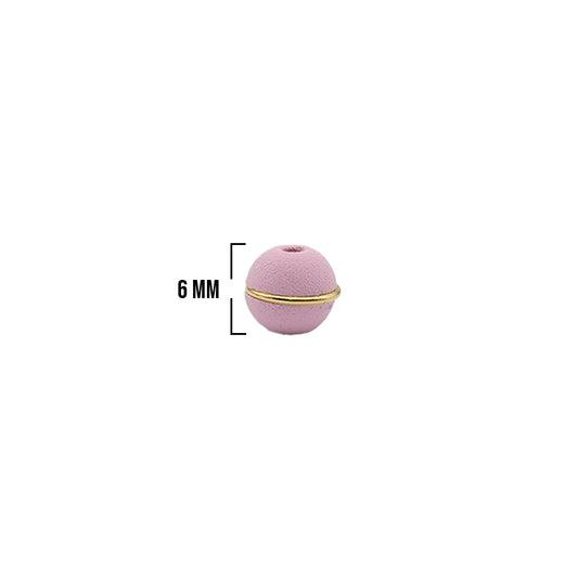 Bola Neopreno 1 Argolla Delgada Dorada / Rosado Bebé
