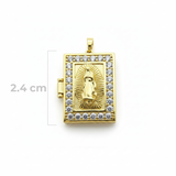 Relicario Virgen Guadalupe Dorado Rodinado