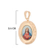 Relicario De Protección Sagrado Corazón Dorado Rodinado