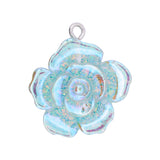 Dije Rosa Azul AB Acrílico