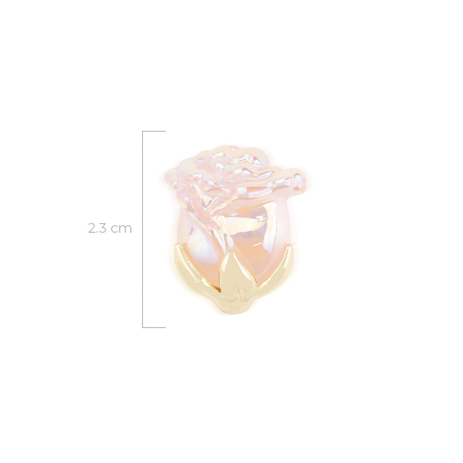 Rosa Pasador Palo De Rosa Con Tallo Dorado