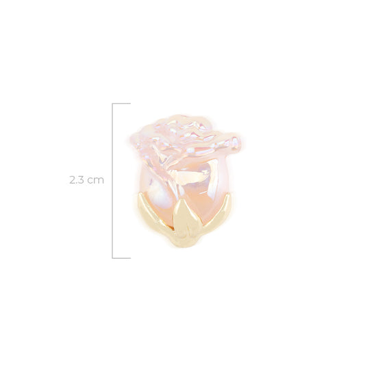 Rosa Pasador Palo De Rosa Con Tallo Dorado