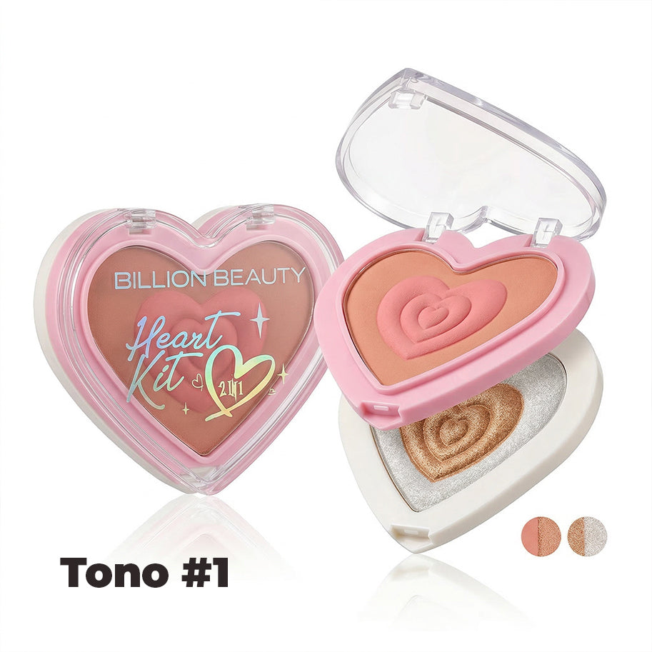 Rubor + Iluminador Billion Beauty