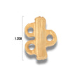 Terminal Separador de Hilo 2 Huecos con Ojal de Gold Filled X Par