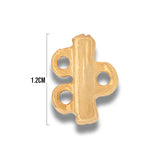 Terminal Separador de Hilo 2 Huecos con Ojal de Gold Filled X Par