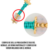 Terminal Separador de Hilo 3 Huecos de Gold Filled X PAR