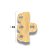 Terminal Separador de Hilo 3 Huecos con Ojal de Gold Filled X PAR