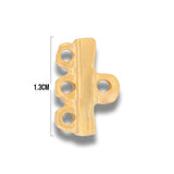 Terminal Separador de Hilo 3 Huecos con Ojal de Gold Filled X PAR