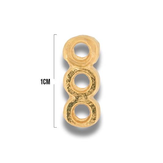 Terminal Separador de Hilo 3 Huecos de Gold Filled X PAR