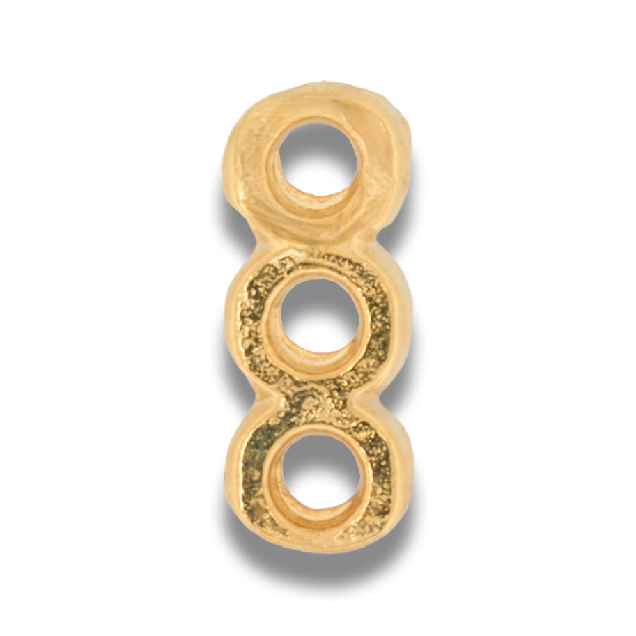 Terminal Separador de Hilo 3 Huecos de Gold Filled X PAR