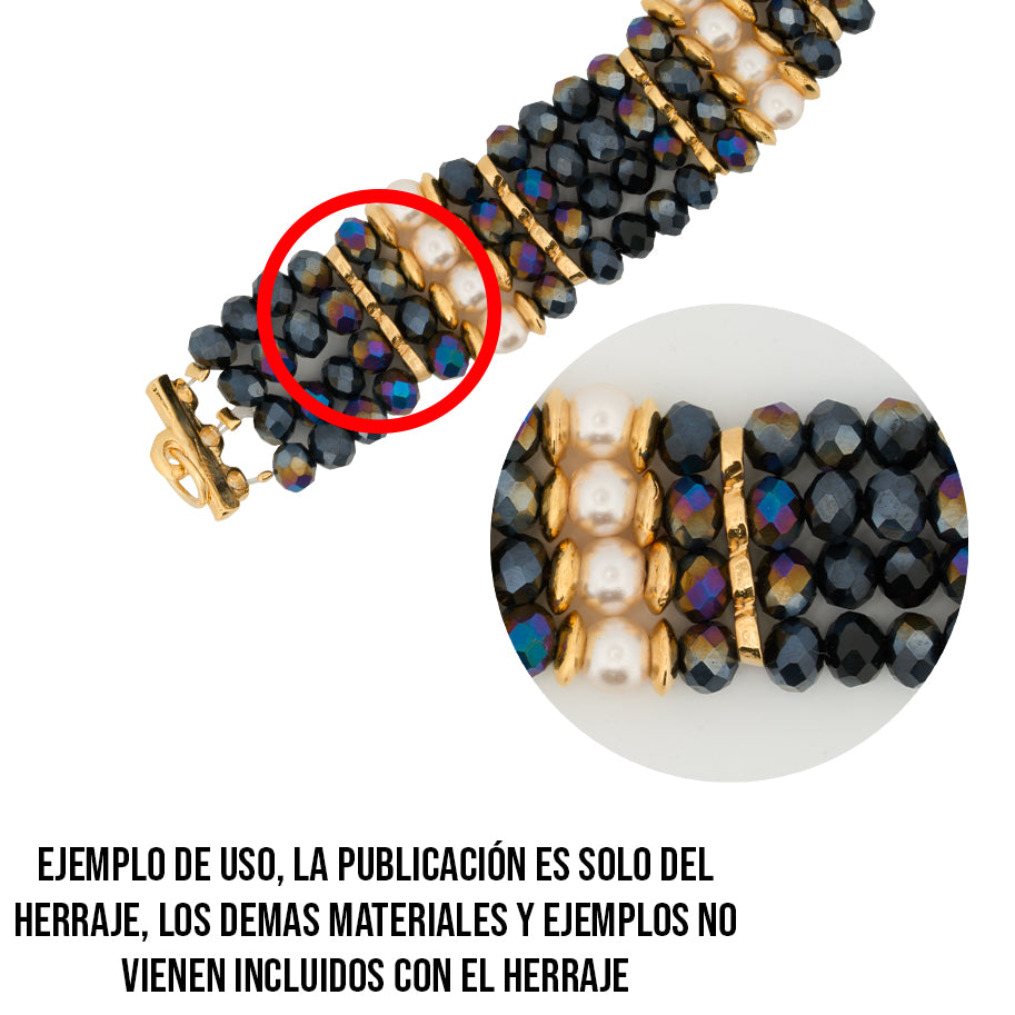 Terminal Separador de Hilo 4 Huecos de Gold Filled X PAR
