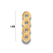 Terminal Separador de Hilo 4 Huecos de Gold Filled X PAR
