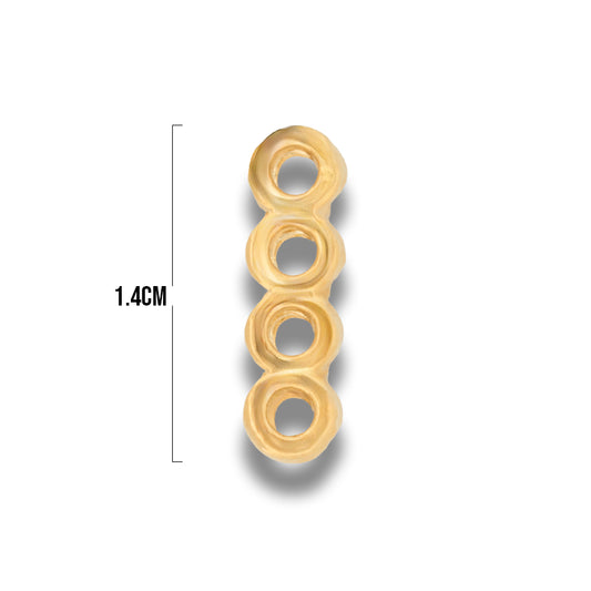 Terminal Separador de Hilo 4 Huecos de Gold Filled X PAR