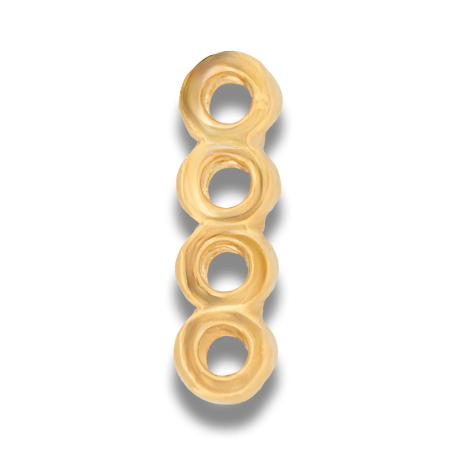 Terminal Separador de Hilo 4 Huecos de Gold Filled X PAR
