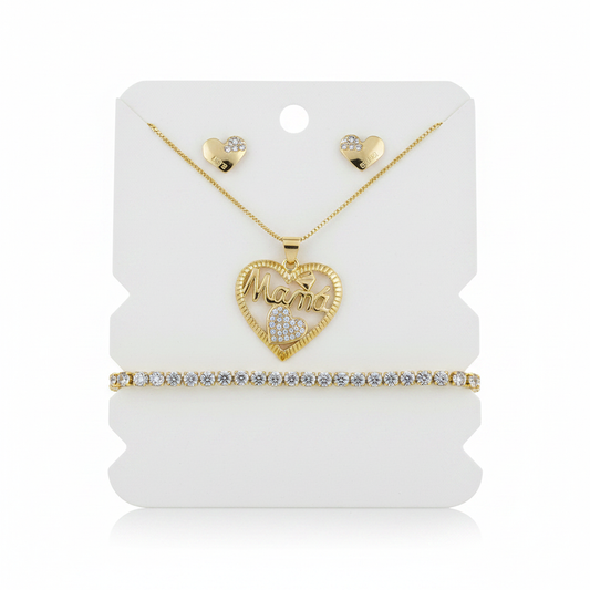 Set Mamá Corazón Doble Rodinado