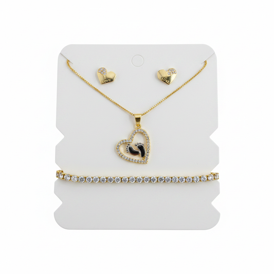 Set Mamá Corazón Huella Bebé Rodinado