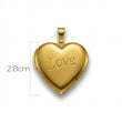 Relicario De Acero Corazón Love Dorado