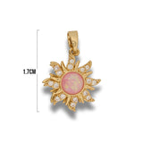 Dije sol rapunzel piedra rosa giratorio rodinado