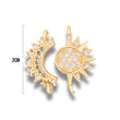 Dijes Para Pareja x 2 Piezas Sol y Luna Para Compartir Dorado Rodinado